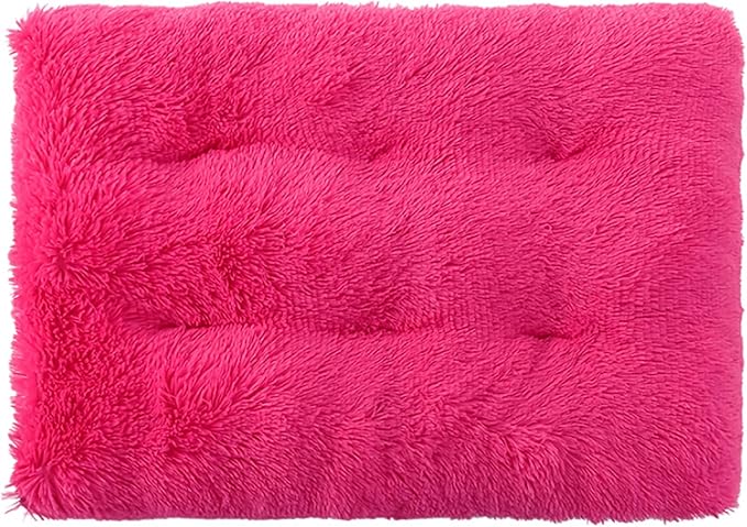Dog Crate Mat, Dog Bed for Large Dogs, Comfy Fluffy Kennel Pad Anti-Slip for Dog beds & Furniture, Quilted Dog Bed for Pets for Medium/Small Dogs Cats (Color : Rose, Size : 36x25)