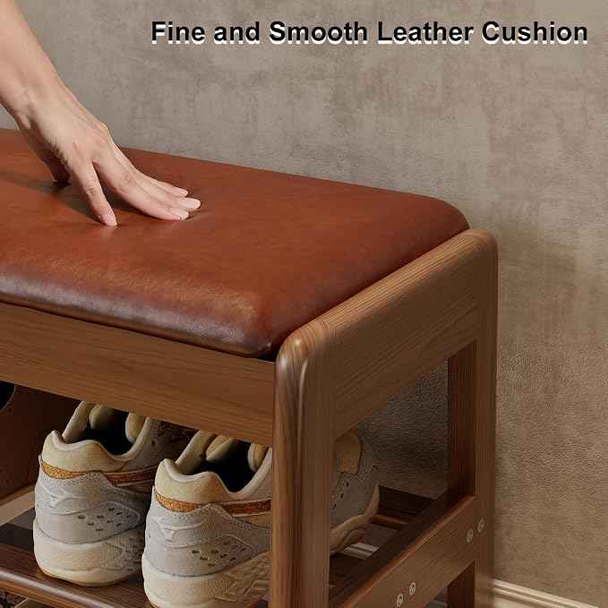 AQIMUELE Shoe Rack Bench, 2 Tiers Shoe Bench