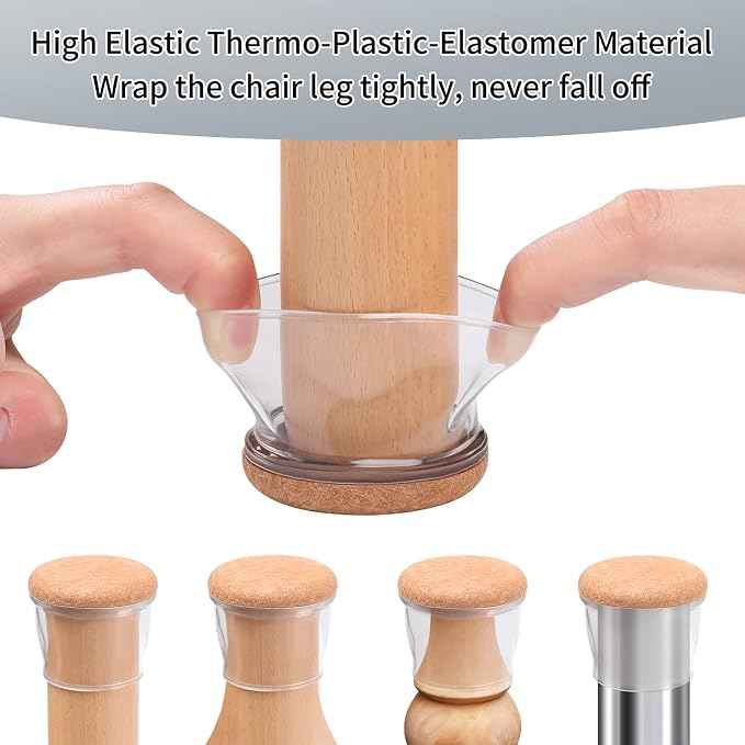 Ezprotekt 24 Pcs Extra Large Chair Leg Protectors