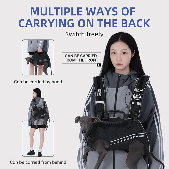 Dog Lift Harness for Small Dogs,Dog Backpack Carrier,Adjustable Padded Breathable Straps for Dogs, Disabled, Joint Injuries, Arthritis,XL(24-35LBS)