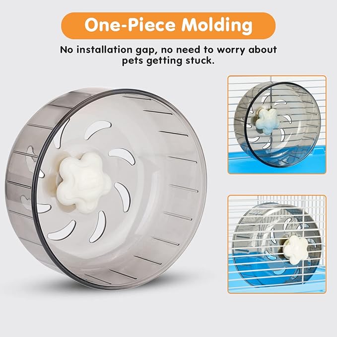 Joyzan Hamster Exercise Wheel, Mice Silent Quiet Running Spinner Mini Pet Small Guinea Pig Toy Mute Mount on Cage Accessories Gerbil Dwarf Syrian Rat Animal Chinchillas Dwarf Syrian Hedgehog Mouse 5in