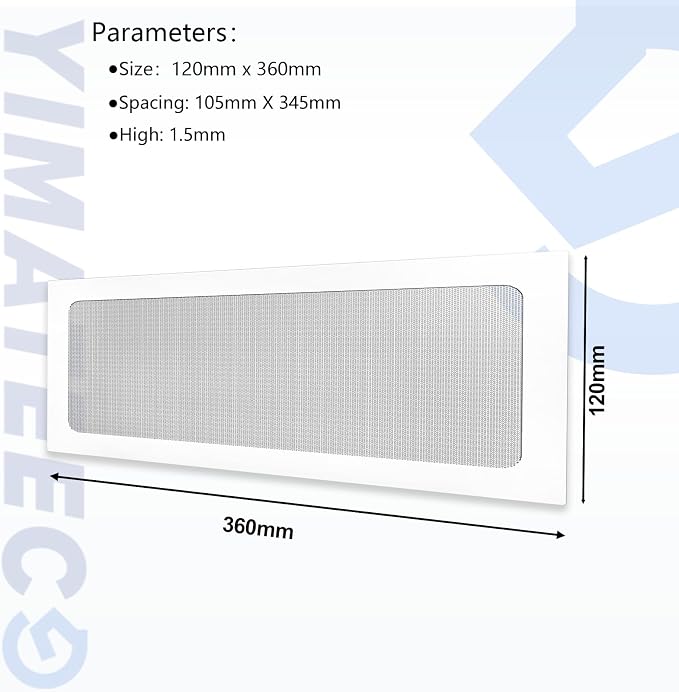 Dust Filter PC 360mm x 120 mm Magnetic Fan Dust Mesh Filter