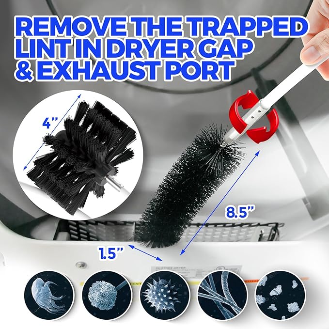 Holikme 40 Feet Dryer Vent Cleaner Kit, Flexible Lint Brush