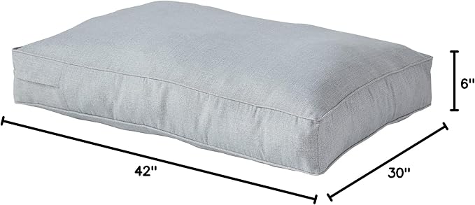 Charlie Rectangle Indoor/Outdoor Pillow Style Dog Bed, Heather, Medium (30" x 42")