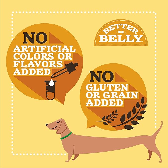 Better Belly Highly Digestible Rawhide Dental Chews, Treat Your Dog to a Chew with NO Artificial Colors or Flavors, 10 Count (Pack of 2)