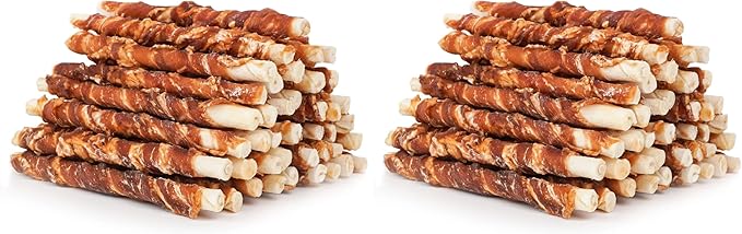 MON2SUN 5 Inch Duck Wrapped Rawhide Dog Treats for Puppy and Small Dogs, Promotes Dental Health, Healthy Snacks 14.11 oz (Pack of 2)