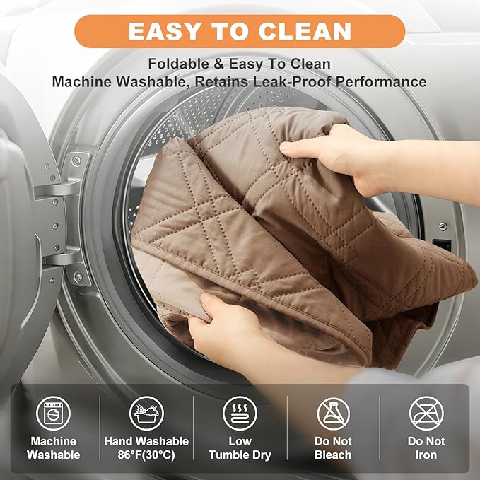 100% Waterproof Dog Couch Protector, Triple-Layer Waterproof Dog Bed Cover Pet Blanket Reversible 2-Tone Sofa Shield, Non-Slip Furniture Guard for Pets(68×82 Inch, Taupe+Apricot)