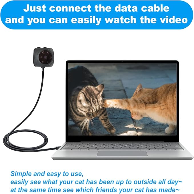 Pet Collar Camera & Cat Collar Camera with 64gb Sd Card,Spy Camera Hidden Camera ,Dog Tracker Collar,Motion Detection Records 1080p Video & Infrared Night Vision Functionality for Indoor/Outdoor.