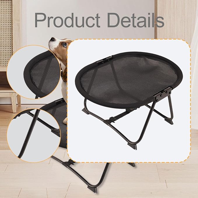 Elevated Pet Bed Furniture Lightweight Portable Gifts up Multifunctional Foldable Outdoor Accessory Pet Supplies, Mesh