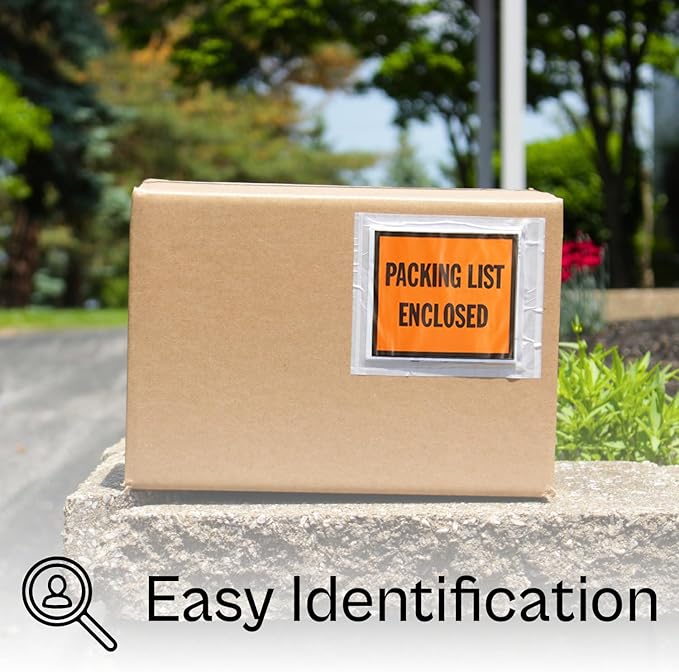 Packing List Enclosed Shipping Envelope 7"x5.5" Full Face Pouches Adhesive Bags 1000 Pack