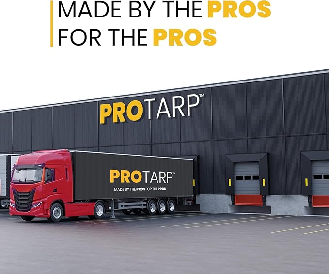 PROTARP Extra Heavy Duty 16 Mil Tarp Cover, Waterproof, UV Resistant, Rip and Tear Proof, Poly Tarpaulin with Reinforced Edges for Roof, Camping, Patio, Pool, Boat. (Maroon/Black 24′ X 24′)