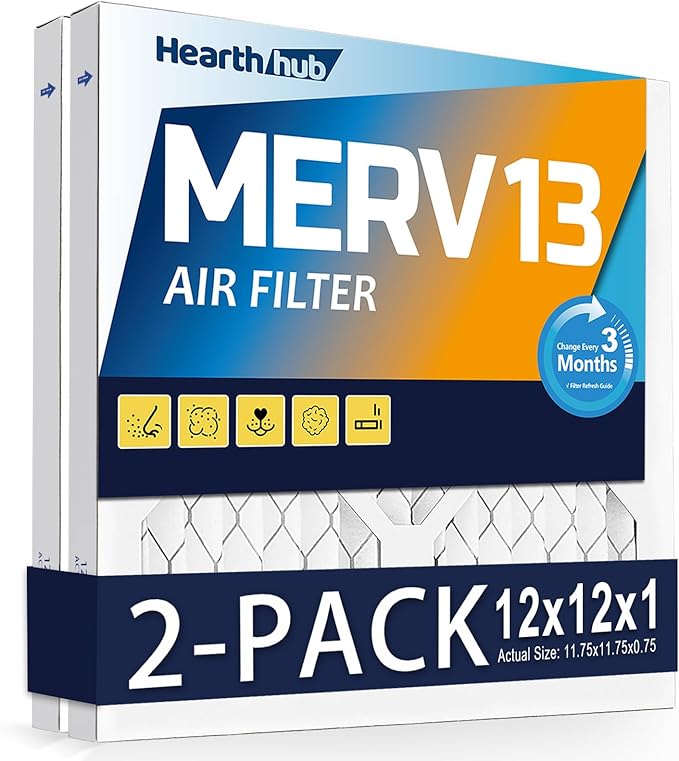 12×12×1 MERV 13 Furnace Air Filters