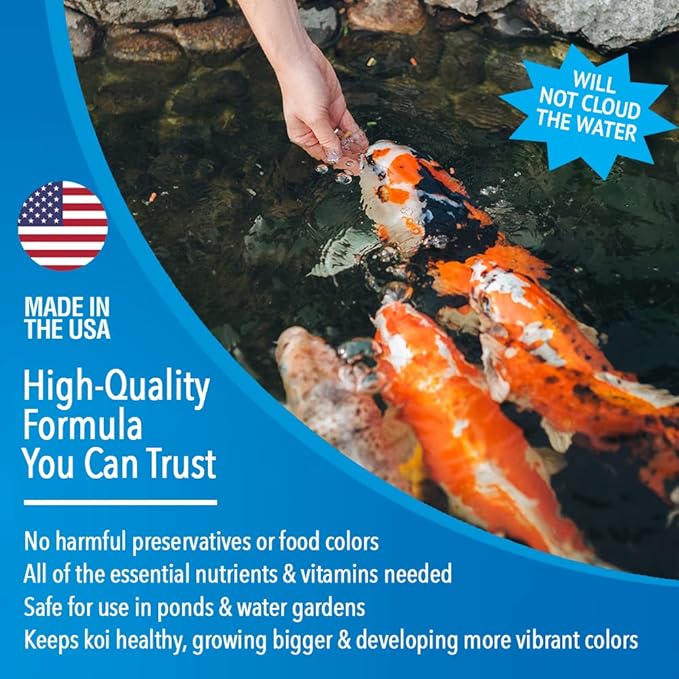 MICROBE-LIFT High Growth and Energy Floating Fish Food Pellets for Ponds, Water Gardens, and Fountains, Safe for Live Goldfish and Koi, 5.25 lbs