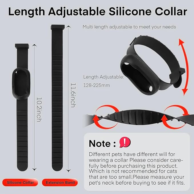 1080P Pet Camera Collar with 90° Wide Angle Lens, Mini Dog Cat Collar Camera with IPS Screen - Continuous Recording & Comfortable Silicone Fit for Outdoor Activity (White)