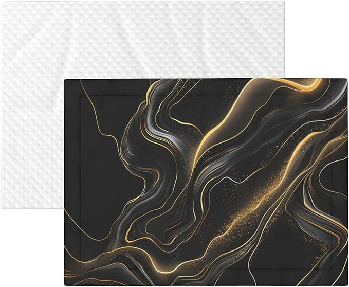 Black Blanket for Dog Cat - Marble Print Throw Blanket 30x20 Pet Blanket for Couch Sofa Bed
