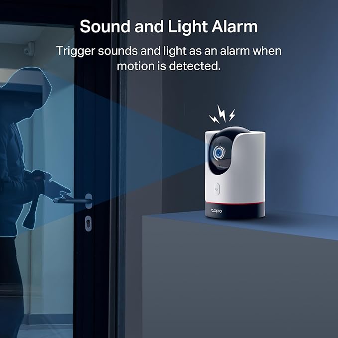 TP-Link Tapo 2K QHD Pan/Tilt Wi-Fi Camera | Apple HomeKit | Physical Privacy Mode | Color Night Vision | Motion Tracking | 2-Way Audio | Local/Cloud Storage | Works w/Alexa&Google Home | (Tapo C225)