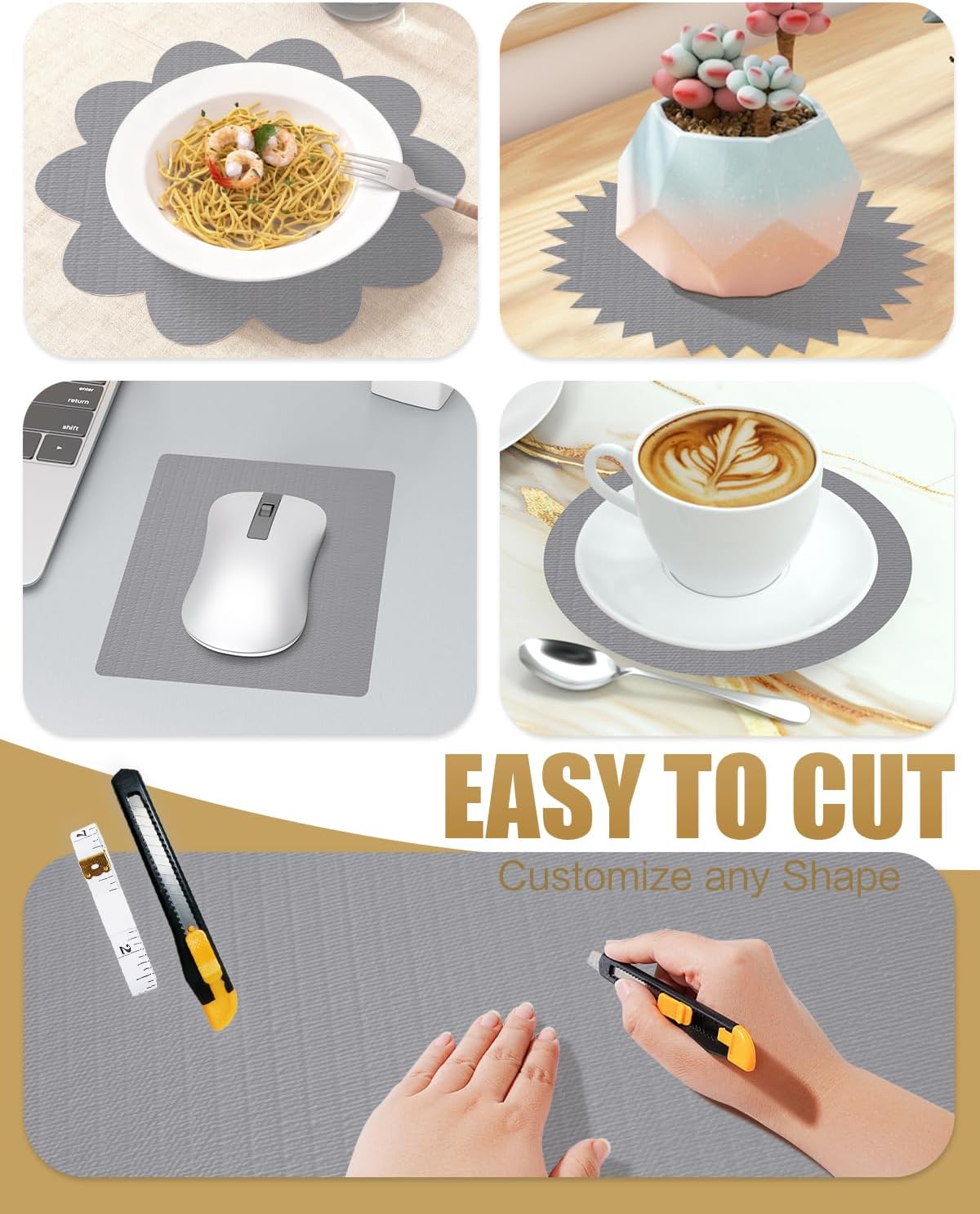 Drawer and Shelf Liners for Kitchen Cabinets Non-Adhesive