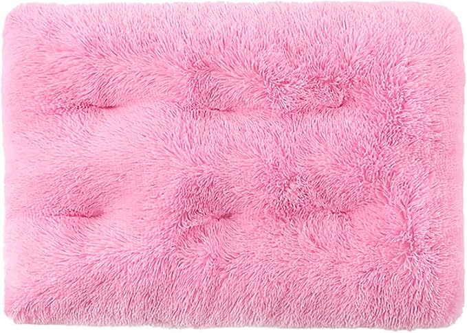 Dog Crate Mat, Dog Bed for Large Dogs, Comfy Fluffy Kennel Pad Anti-Slip for Dog beds & Furniture, Quilted Dog Bed for Pets for Medium/Small Dogs Cats (Color : Pink 3, Size : 30x21)