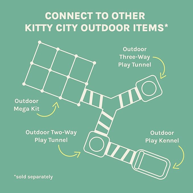 Kitty City Outdoor Catio Furniture and Play Kits for Cats, Outdoor Kennel