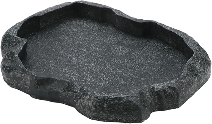 Tortoise Water Dish, 7.1 * 5.5 * 0.8in Reptile Water Dish，Reptile Food Dish Suitable for The Feeding and Watering Needs of Various Pets