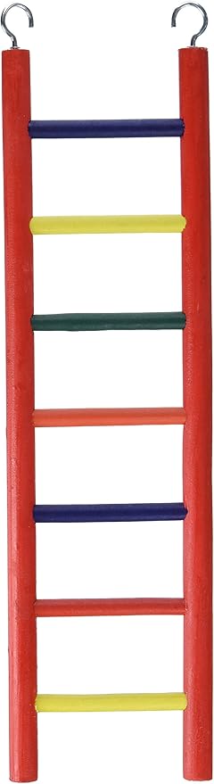 Prevue Pet Products BPV01136 Carpenter Creations Hardwood Bird Ladder with 7 Rungs, 15-Inch, Colors Vary