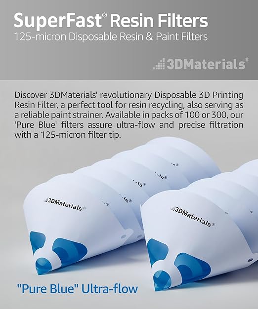 SuperFilter 100 pcs, Disposable Filter, 3D Printer Resin and Paint Strainer