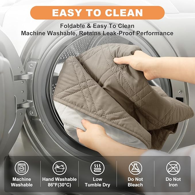 100% Waterproof Dog Couch Protector, Triple-Layer Waterproof Dog Bed Cover Pet Blanket Reversible 2-Tone Sofa Shield, Non-Slip Furniture Guard for Pets(82×92 Inch, Khaki+Off White)