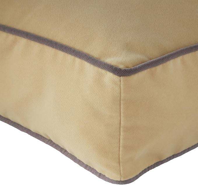 South Pine Porch Buddy Reversible Rectangle Pillow Style Microfiber Dog Bed with Removable, Machine-Washable Cover, Cream, Small (36 in. x 24 in.)