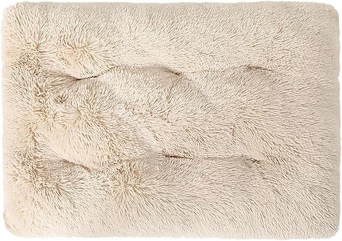 Dog Crate Mat, Dog Bed for Large Dogs, Comfy Fluffy Kennel Pad Anti-Slip for Dog beds & Furniture, Quilted Dog Bed for Pets for Medium/Small Dogs Cats (Color : Brown 2, Size : 43x29)