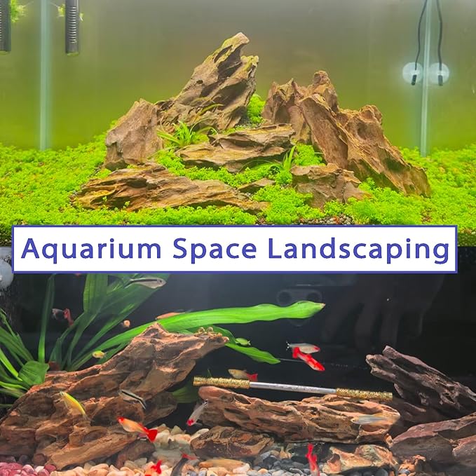 kecilke Natural Stone Aquarium Rocks Dragon Stone Rock 2-6 inches Rocks for Aquariums, Fish Tank Decoration & Landscaping Models-10LB