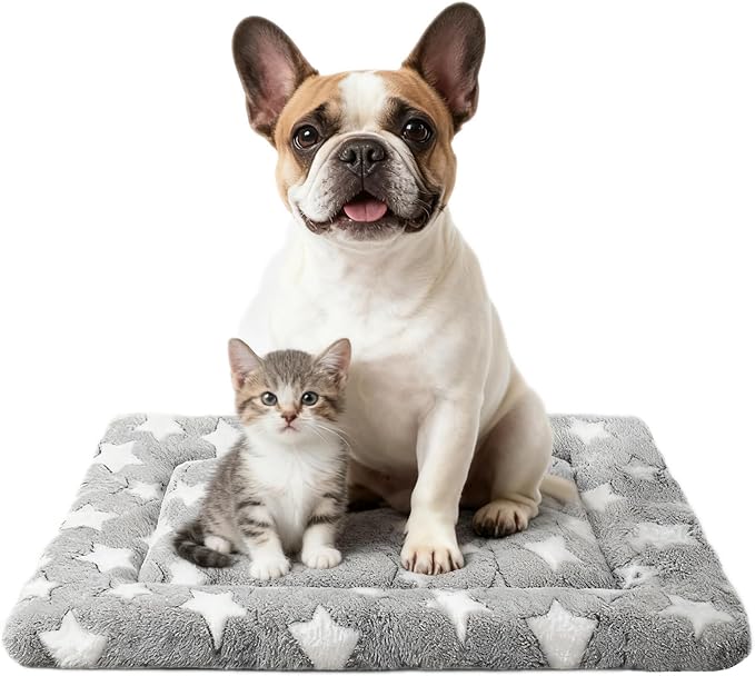 Dog Bed Mat - Soft Crate Pad for Kennel, Durable Pet Bed for Small Dogs & Cats - Comfort Support for Pet Crate, Cage, House