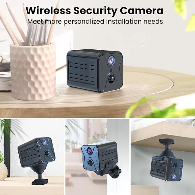 javiscam Mini Spy Camera 2026 Upgraded 4K Mini Hidden Camera,WiFi Cam with Night Vision,Remote Viewing,2800mAh Long Battery Life, Motion Detection,SD/Cloud,Security Camera for Baby and Pets