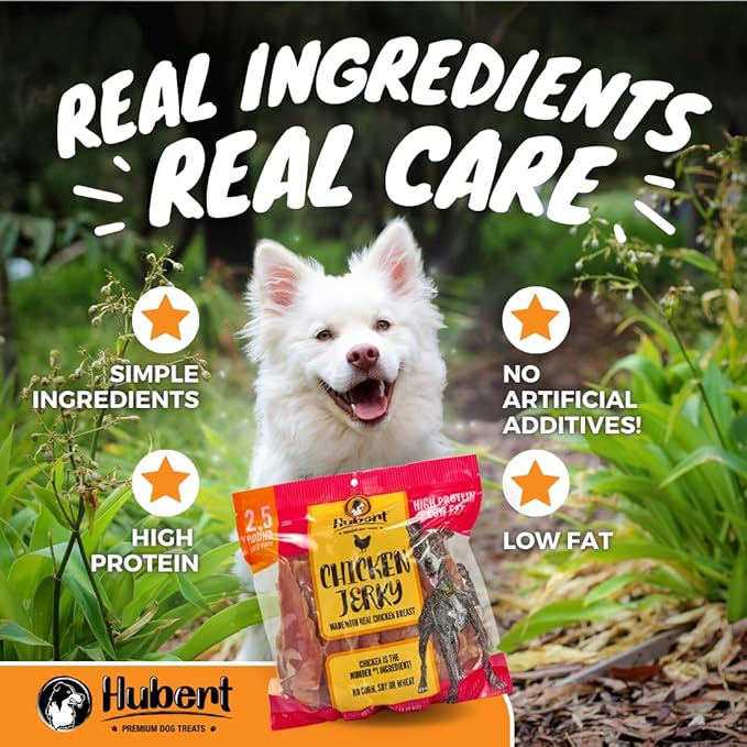 Hubert Pet Triple Flavored Rawhide Kabobs, Chicken, Duck & Pork Hide Dog Chews, All Natural Treats for All Dog Sizes, 2 Pound Resealable Bag