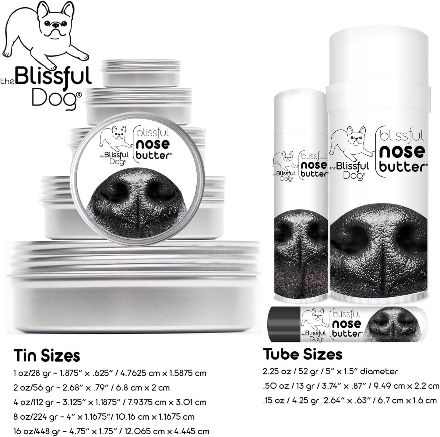 The Blissful Dog Italian Greyhound Unscented Nose Butter - Dog Nose Butter, 8 Ounce