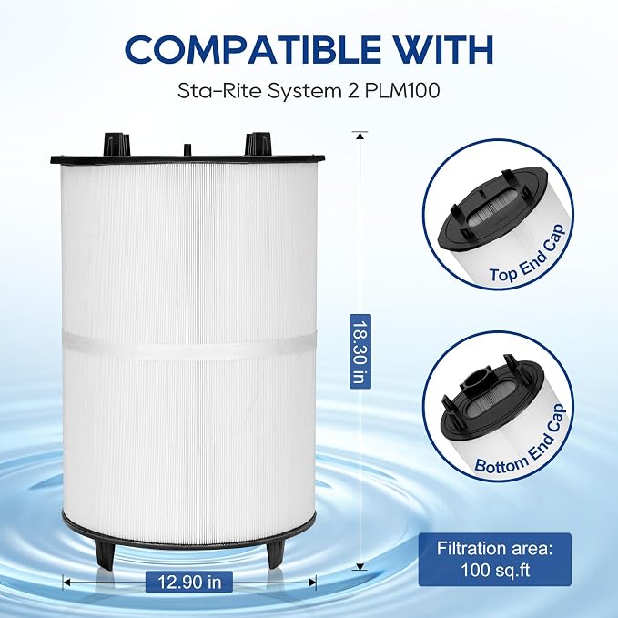 Miory 27002-0100S Pool Fliter Cartridges, Replacement