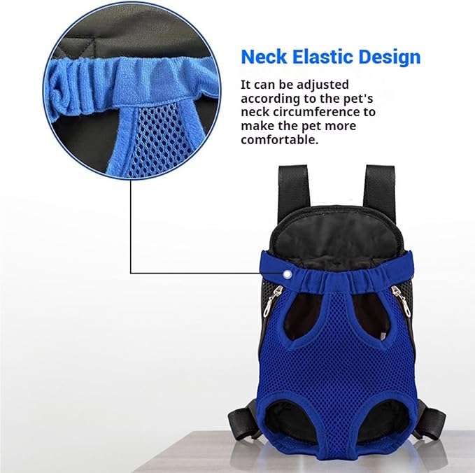 Portable Pet Carrier Backpack, Adjustable Pet Front Cat Dog Carrier Backpack Travel Bag for Small Medium Dogs Cats Puppies, Cat Backpack Carrier for Hiking Cycling (B, M)