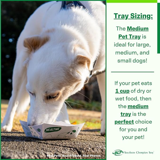 Southern Champion Tray, Medium Disposable Pet Food Bowl, 1 Cup (100 Quantity) Cat Tray, Travel Pet Bowl, Feeding Cats and Dogs, Wet Dry Food, One Cup Capacity