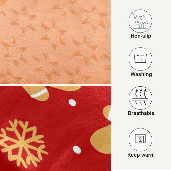 Christmas Gingerbread Cookie Pet Bed Cute Dog Bed Mat Absorbing Non Slip Pad Pet Sleeping Mat for Small, Medium, and Large Dogs Puppy Cat 24 in x 18 in