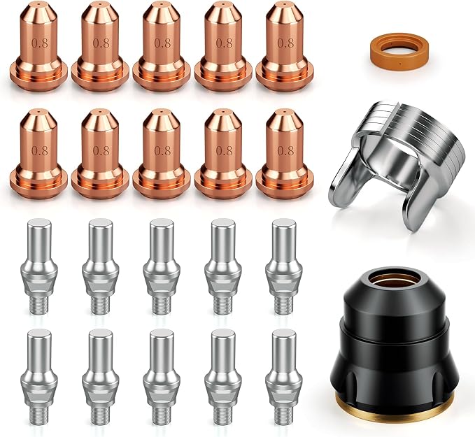 ARCCAPTAIN 23Pcs IPT60 Plasma Cutter Torch Consumables, .030" Plasma Cutter