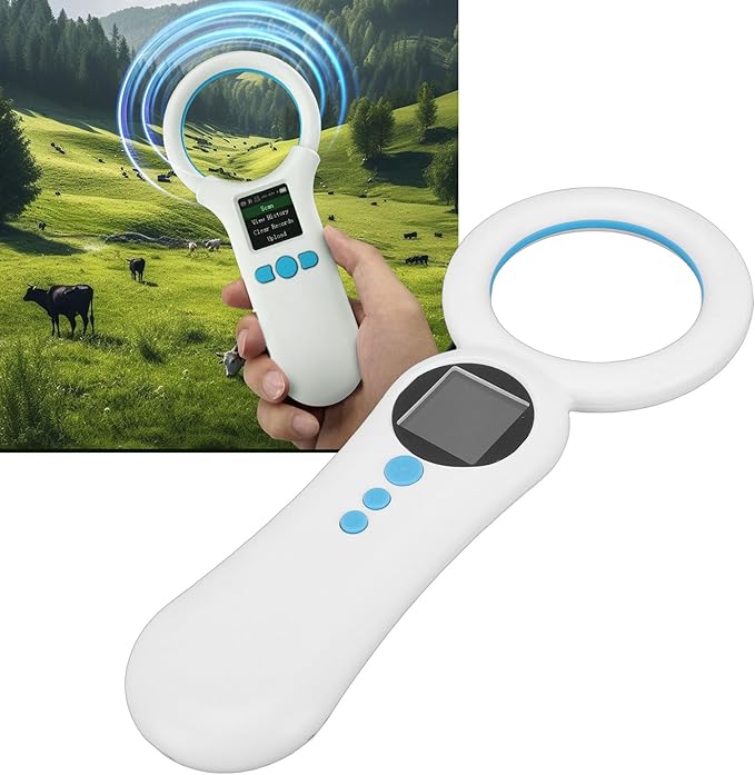 Pet Microchip Scanner, 500 Records Data Storage EMID Pet Microchip Reader, Rechargeable Chip ID Scanner Support for FDX - B Chips 134.2kHz 125kHz