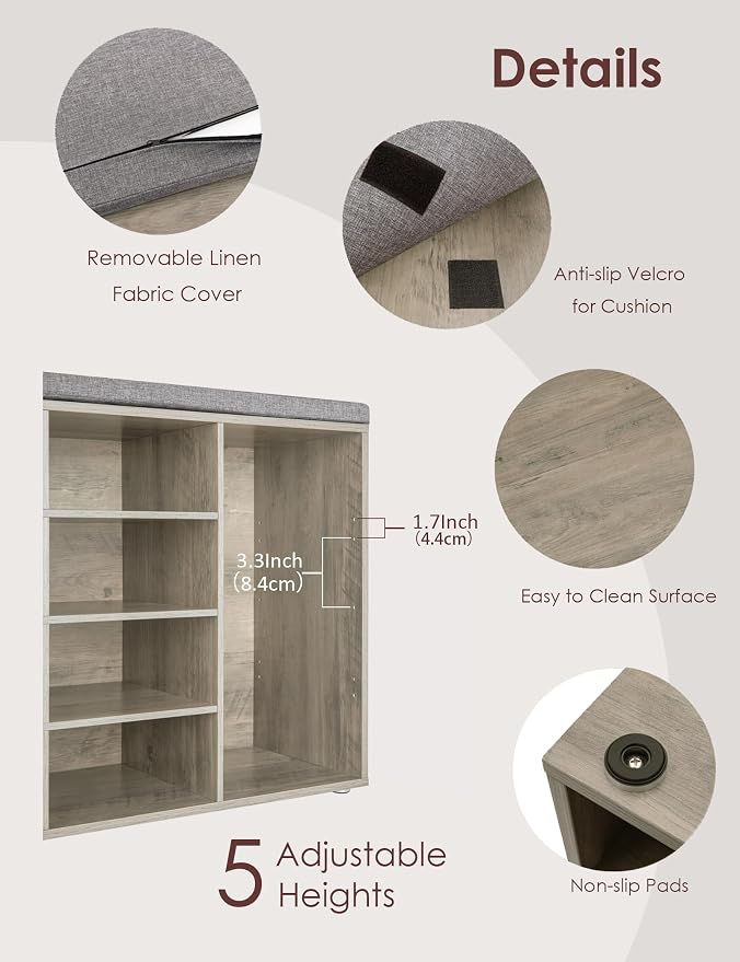 DINZI LVJ Shoe Storage Bench