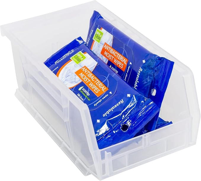 Akro-Mils 30220 AkroBins Plastic Storage Bins, Space-Saving Stackable Bins