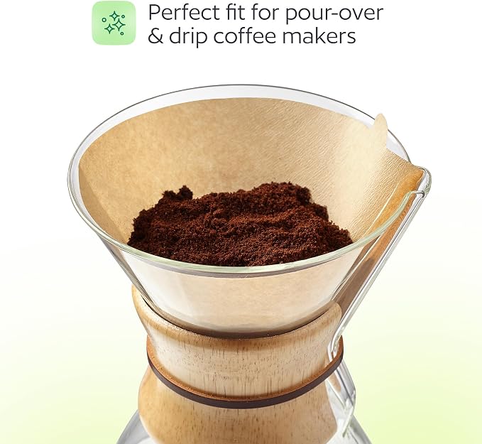 100 Count #4 Unbleached Paper Coffee Filters