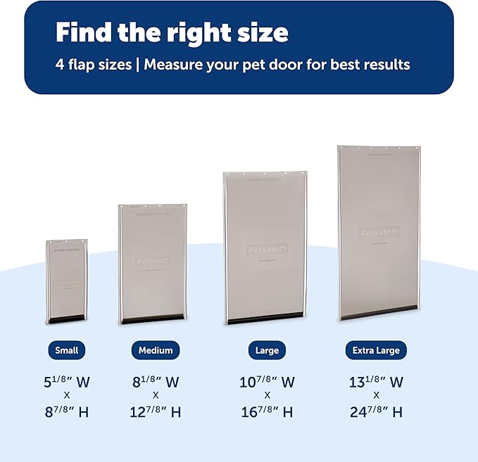 PetSafe Original Replacement Flap - Doggie Door Vinyl Replacement Flap for Sliding Glass Pet Door - Durable & Made with Non-Toxic Materials - 24 7/8" H x 13 1/8" W - Extra Large