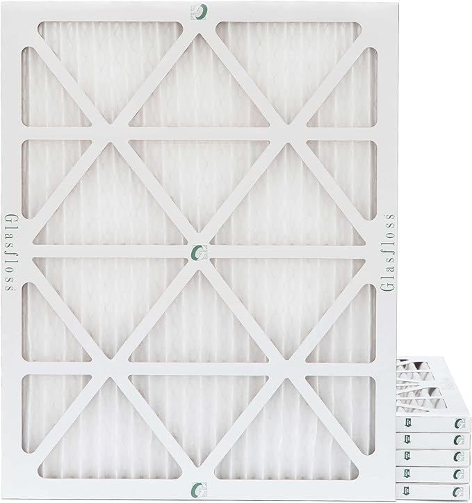 Glasfloss 21-1/2 x 23-5/16 x 1 MERV 10 Pleated Air Filters Box of 6.
