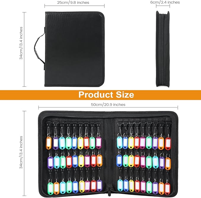 Zippered Key Case, Portable Key Organizer