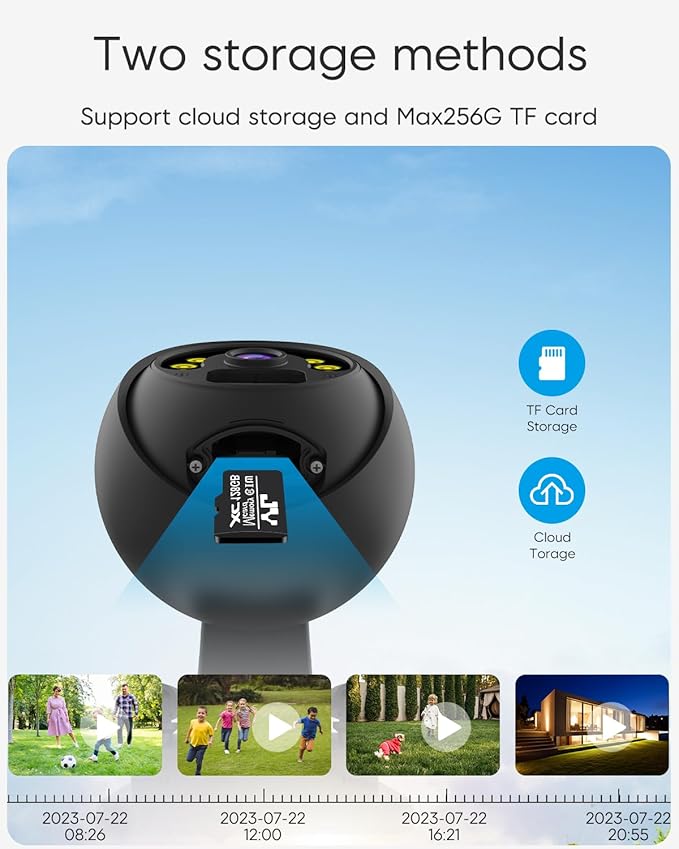 VSTARCAM 4MP Outdoor Security Camera, 2.5K, 360° View, Color Night Vision, PIR Motion Detection, Spotlight Siren Alarm, 2-Way Talk, IP66 Weatherproof, Cloud/SD Storage
