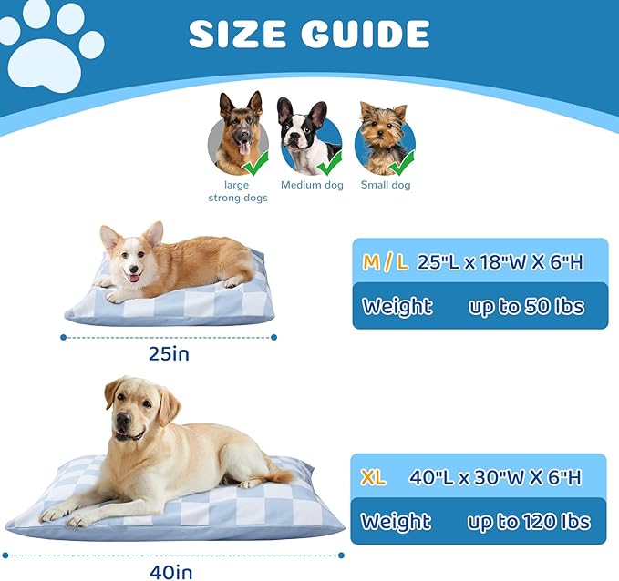 Dog Bed with Removable Washable Cover for Small Dogs Deluxe Plush Dog Crate Beds Comfy Kennel Pad Waterproof Lining and Blue Gel Memory Foam Memory Foam（Blue 30 * 20 * 4in）