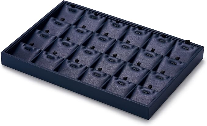 Oirlv Stackable 24 Gird Necklace Organizer Tray