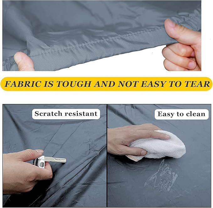 Dog Bed Covers 53L × 43W × 5H Inch Washable Grey Thickened Waterproof Oxford Fabric with Handles and Zipper Reusable Dog Bed Liner Cover for Large 110-125 Lbs Dog